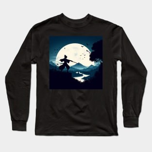 Samurai Silhouette #20 Long Sleeve T-Shirt